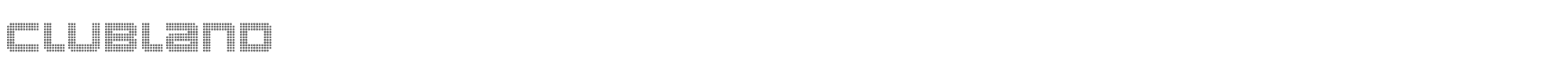 Sample characters Clubland Font